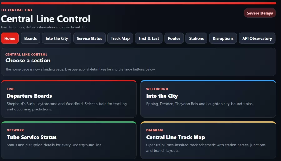Central Line Tube Tracker